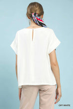 Drawstring Top in Off White (REG)