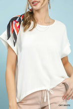 Drawstring Top in Off White (REG)