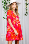 Summer Heat Floral Mini Dress (REG)