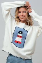 Whipstitch Lighthouse Sweater in Ivory (REG)