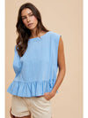 Sleeveless Babydoll Top in Sky Blue