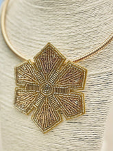 Beaded Snowflake Collar Necklace