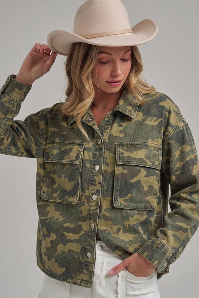 Vintage Camo Utility Shacket (REG)