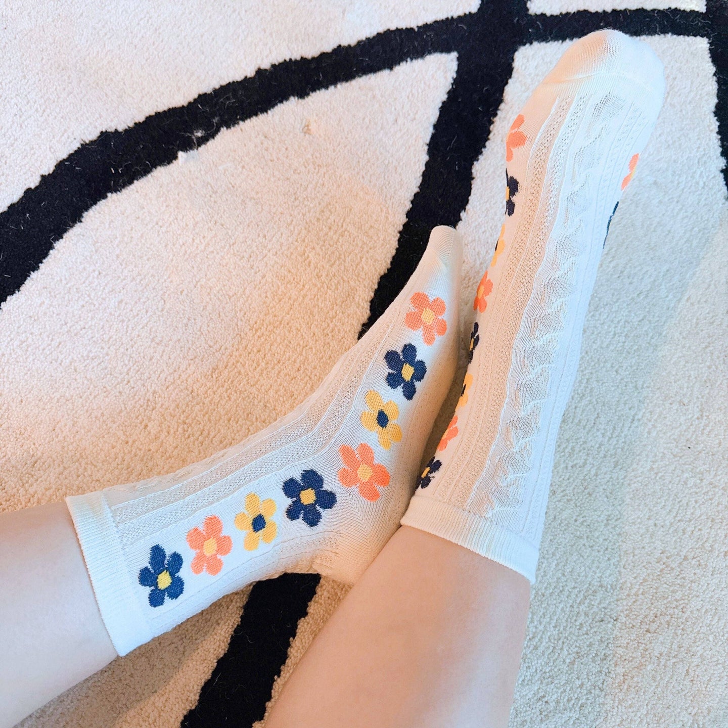 Side Garden Flower Socks