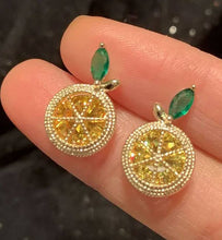 Crystal Lemon Earrings