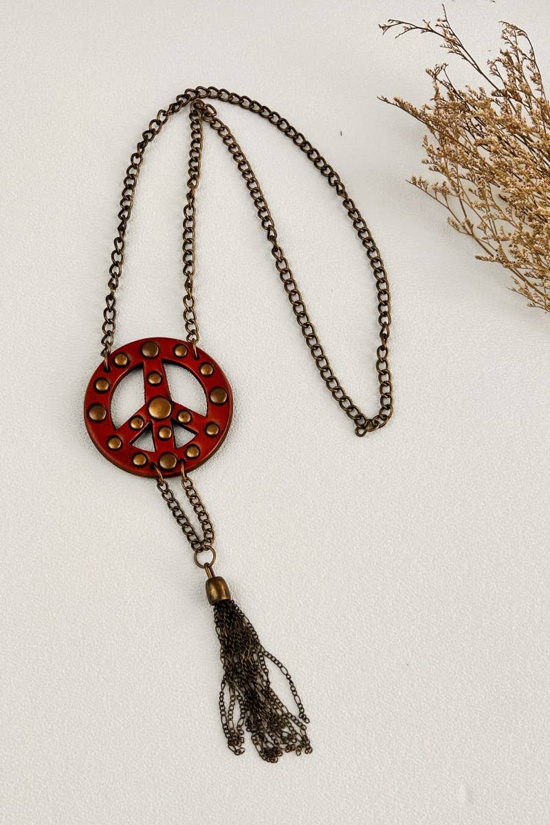 Wild West Peace Lariat Necklace