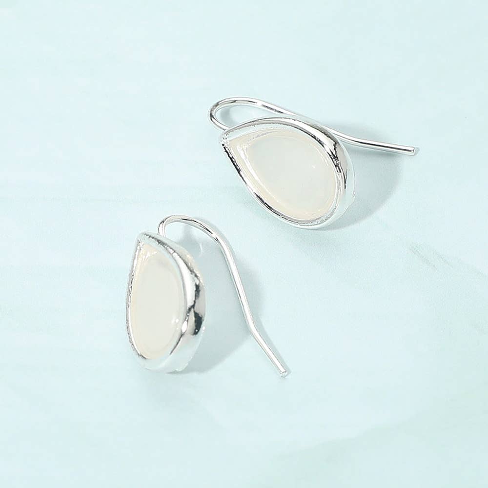 Sea Glass Teardrop Earrings