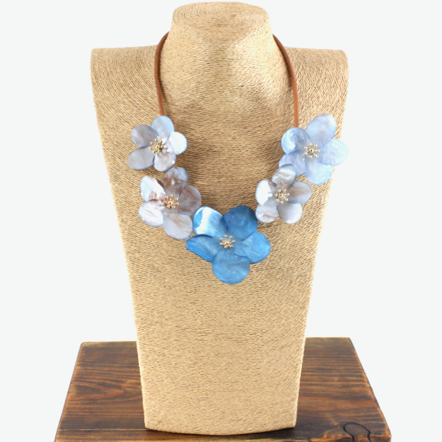 Acrylic Flower Statement Necklace