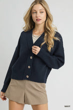 Simple Button Cardigan in Navy (REG)