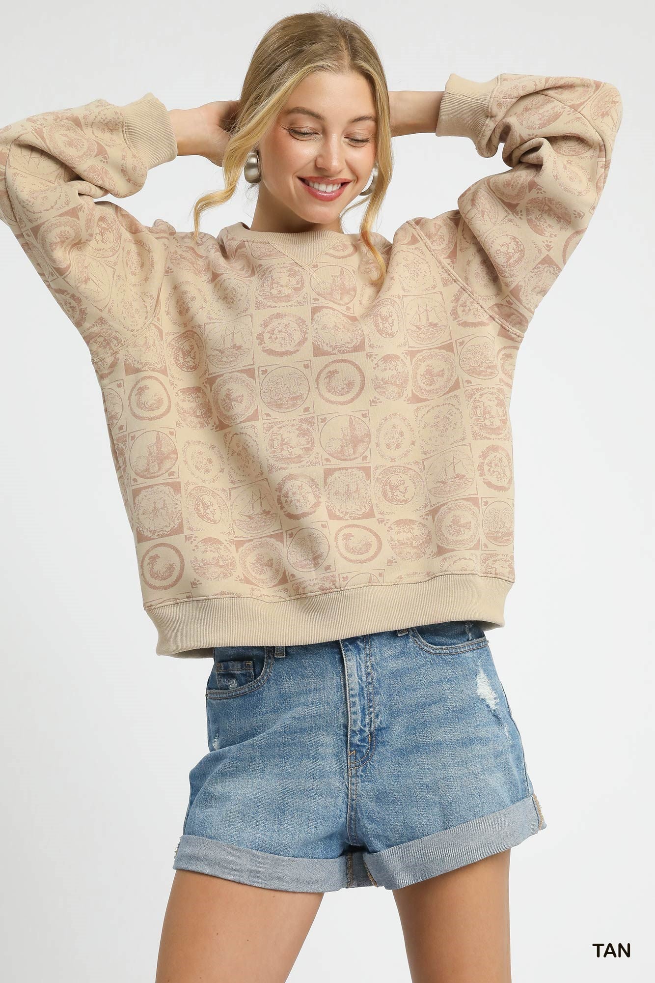 Coin Stamp Sweatshirt in Tan (REG)