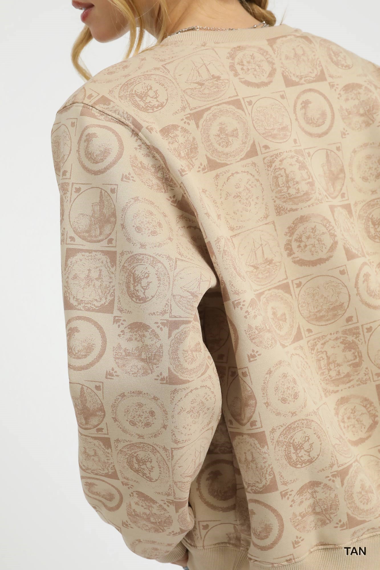 Coin Stamp Sweatshirt in Tan (REG)