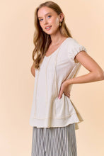 Flowing Jersey Top in Natural (REG)