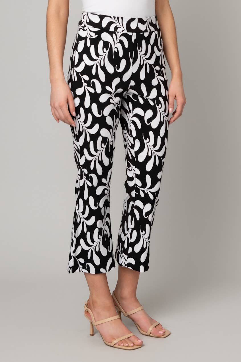Black Floral Millennium Flare Pants (REG)