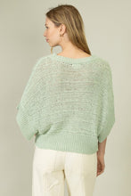 Lightweight Open-Knit Pullover Sweater in Seafoam (REG)