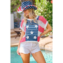 USA Star Patch Sweater Top (REG)