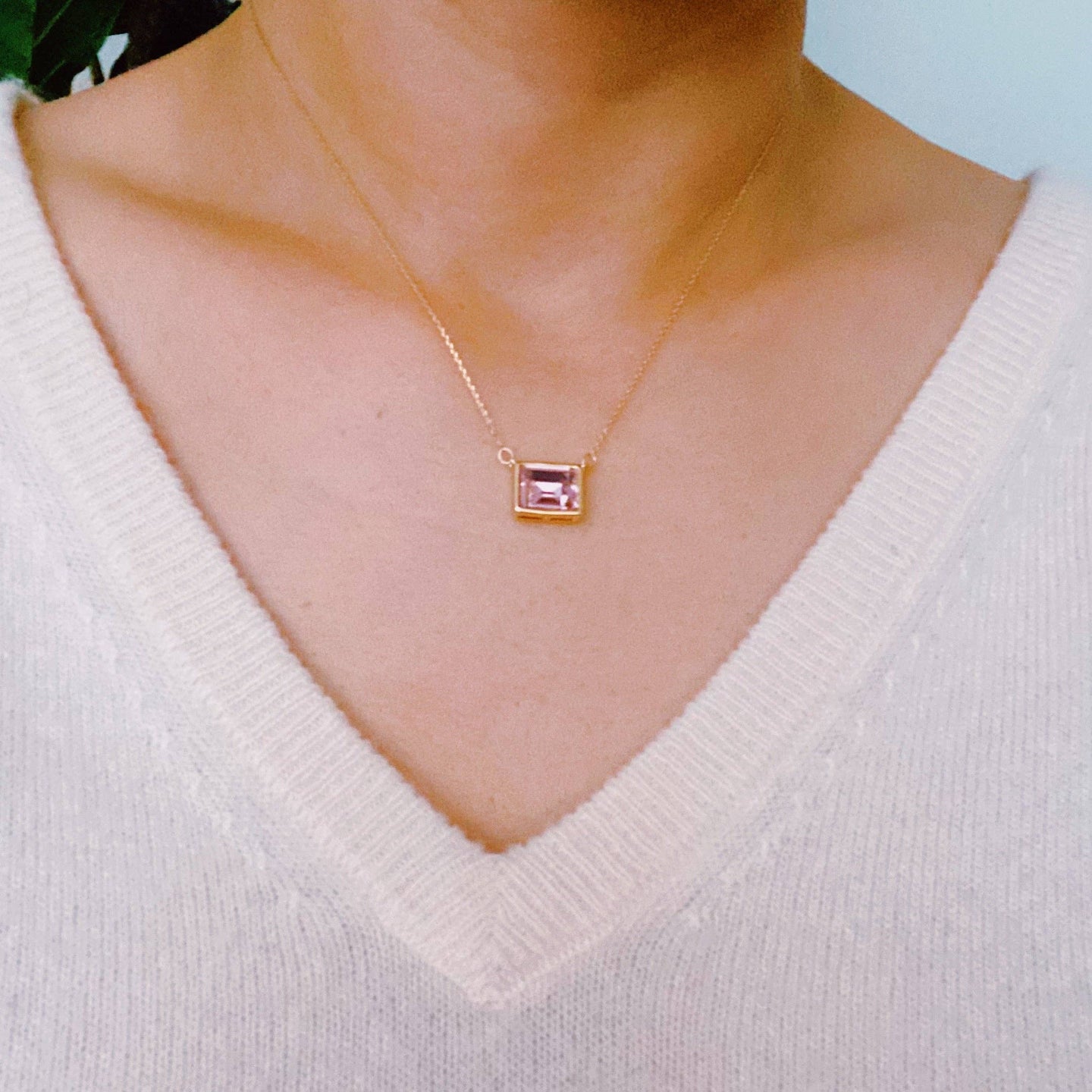 18K Sweet Square Necklace