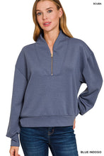 Scuba Half Zip Top in Blue Indigo (REG)