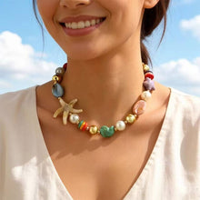 Chunky Beaded Summer Beach Necklace