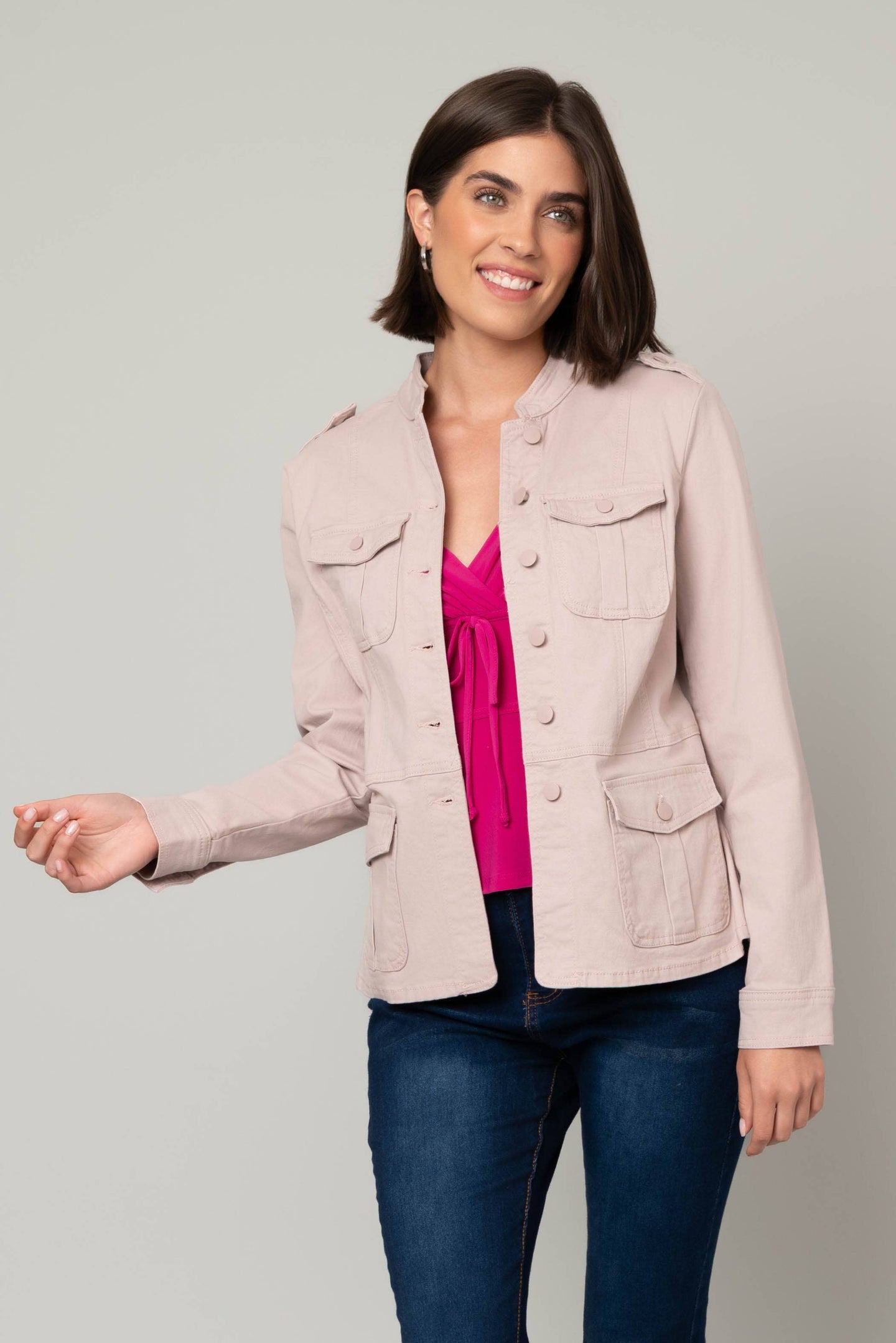 Daphne Utility Jacket in Blush (REG)