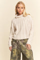 Turtleneck Cable Sweater in Cream (REG)
