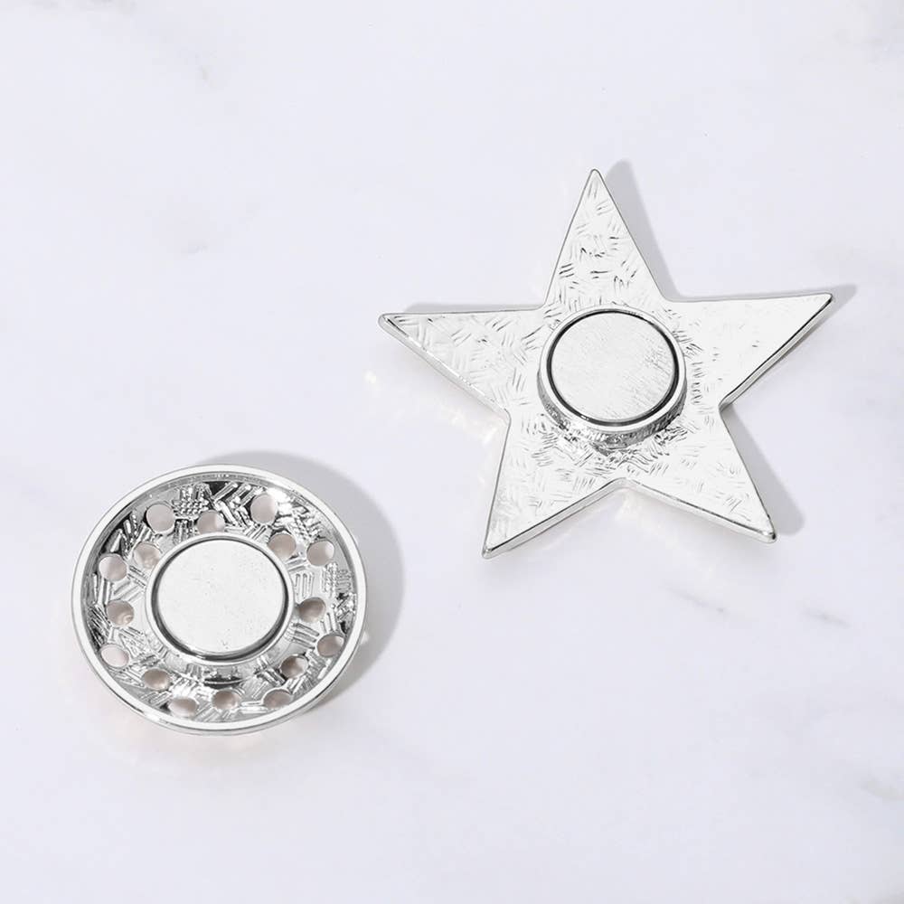 Blue Star Magnetic Brooch
