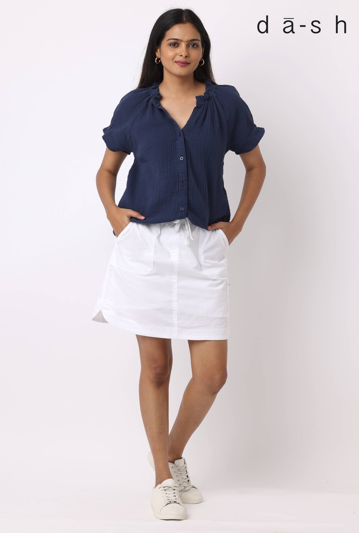 Kaitlyn Cargo Skort in White (REG)