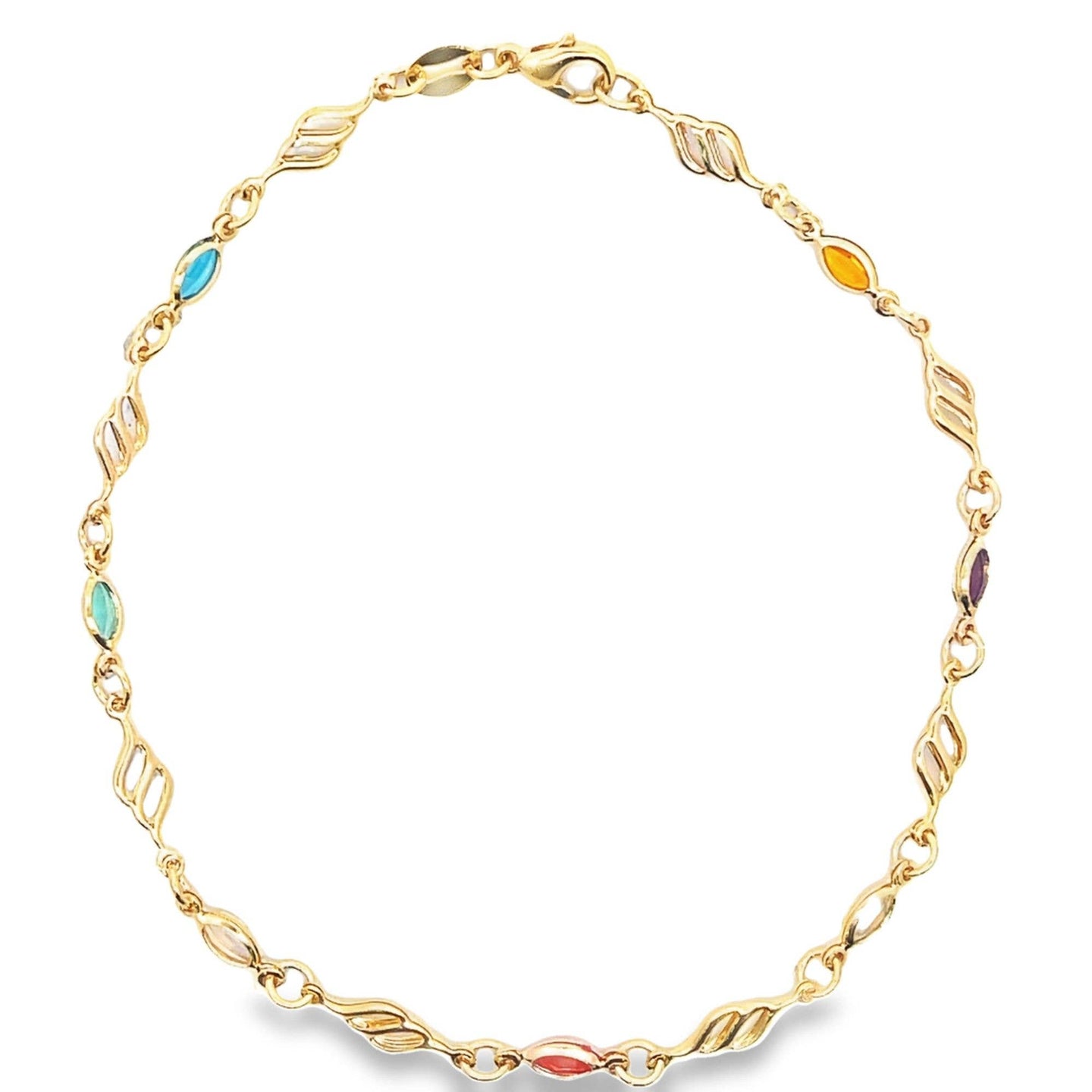 18k Filled Twisted Charm Anklet