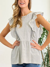 Striped Ruffle Top (REG)