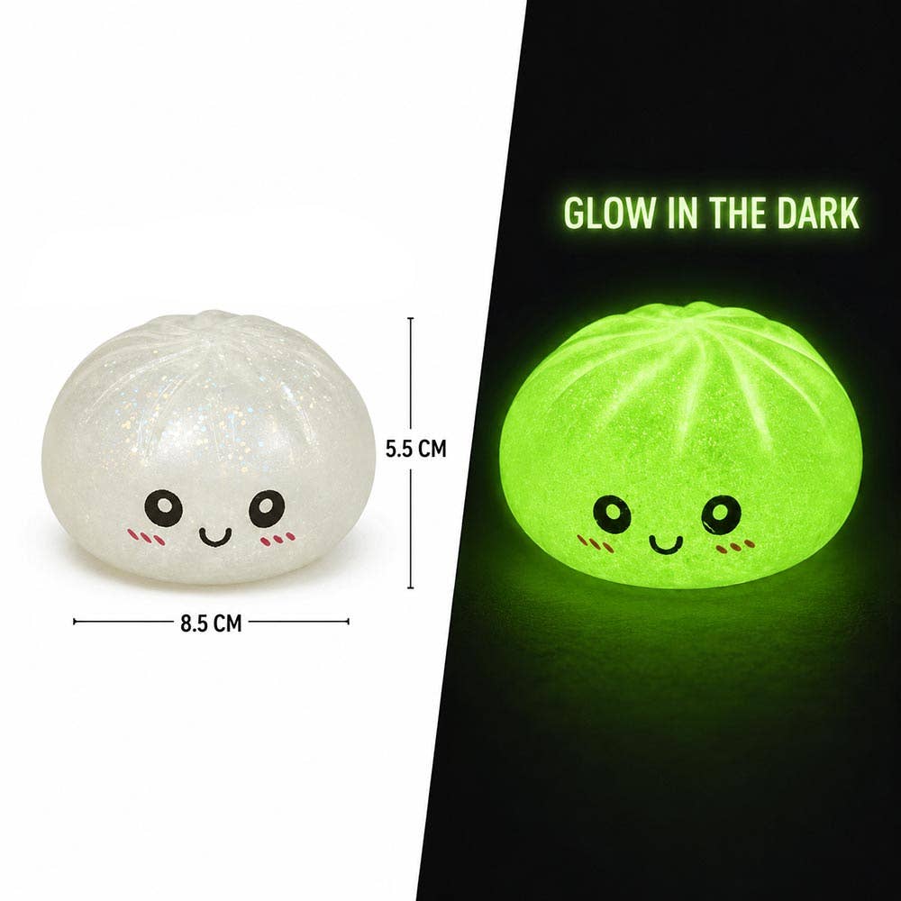 Glow In The Dark Dumpling Squishy Stress Toy