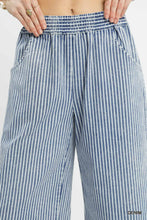 Stone Washed Striped Pants in Denim (REG)