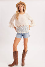 Boho Bell Peplum Crochet Top (REG)