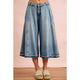 Washed Denim Culotte Jeans (REG)
