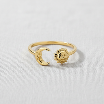 Sun and Moon Open Ring