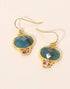 Oval Stone Dangle Earrings