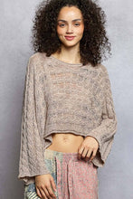 Cable Twist Crop Sweater in Caramel Almond (REG)