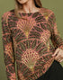 Botanical Velvet/Metallic Top in Mauve (REG)