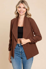 Single Lapel Fitted Jacket in Brown