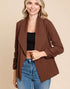 Single Lapel Fitted Jacket in Brown