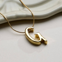 Gold Dipped Fancy Initial Necklace