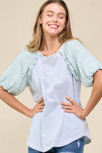 Leopard Puff Sleeve Top (REG)