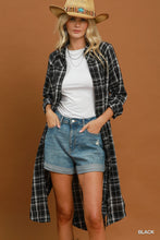 Black Plaid Shirt Dress (REG)