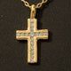 Gold Dipped CZ Cross Necklace