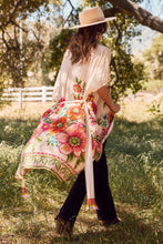 Floral Border Kimono Duster (REG)