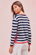 Side Button Stripe Top (REG)