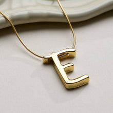 Gold Dipped Fancy Initial Necklace
