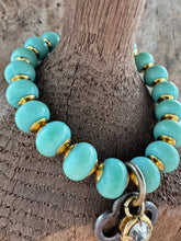Seafoam Key Charm Bracelet
