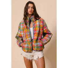 Vibrant Plaid Quilted Jacket (REG)
