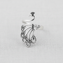 Silver Peacock Ring