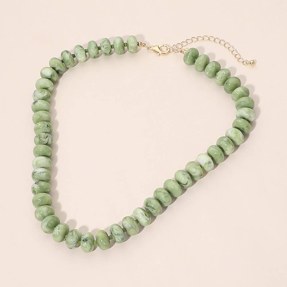 Chunky Resin Beaded Necklace