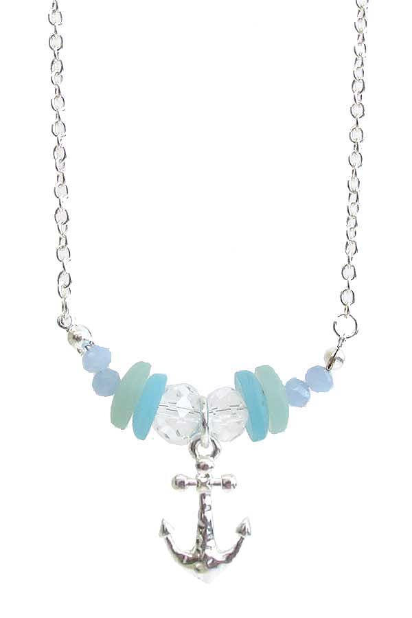 Anchor Seaglass Necklace